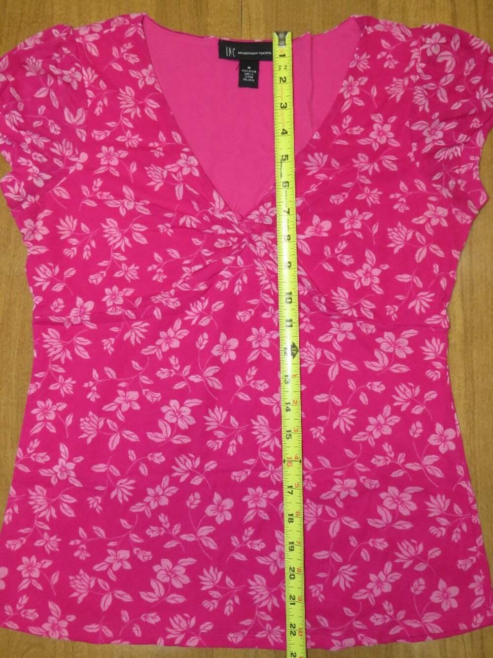 Vnt Y2K INC International Concepts Blouse - Color: Pink and White; Size: Medium
